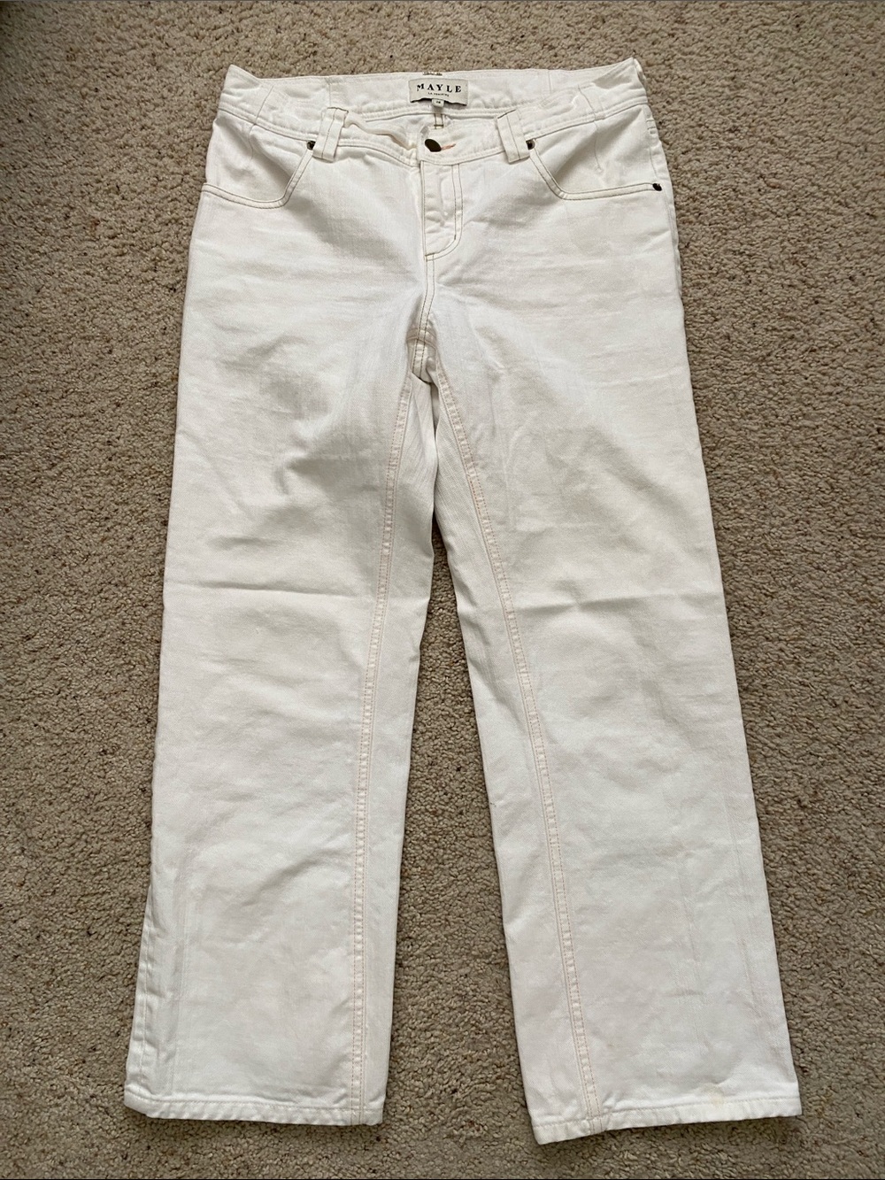 Mayle White denim Jeans. 29.